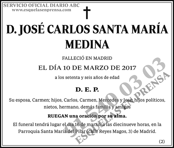 José Carlos Santa María Medina